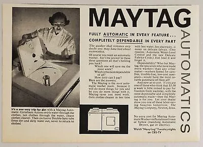 1955 Print Ad Maytag Automatic Washers & Dryers Happy Lady NewtonIowa • $9.66