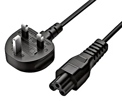 £4.95 • Buy 1.5M Laptop Power Cloverleaf Lead Cable Wire Cord C5 To UK Mains 5 AMP Plug NEW