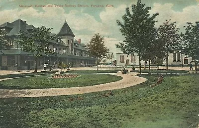 Parsons Labette Kansas Missouri Texas Kansas Railway Station 1907 Postcard • $8.49