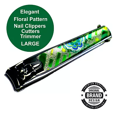 Large Toe Nail Clippers Cutters Trimmer Nipper Finger Effortless Heavy Duty GRN • £4.99