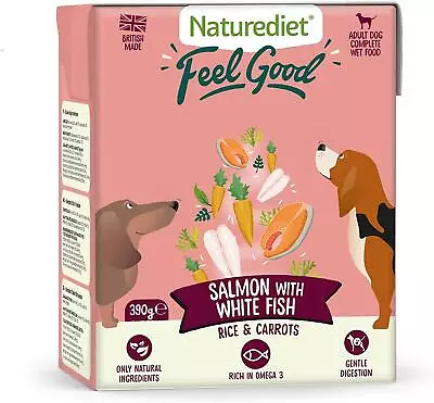 Naturediet - Feel Good Wet Dog Food With Salmon - 390g (Pack Of 18) • £26.49
