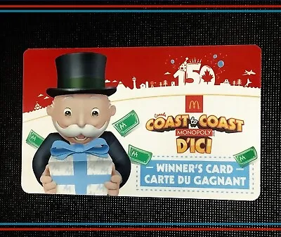 🇨🇦 Canada  🇨🇦 2017 Mcdonalds Monopoly Gift Card ----- Rare ----- New • $9.56