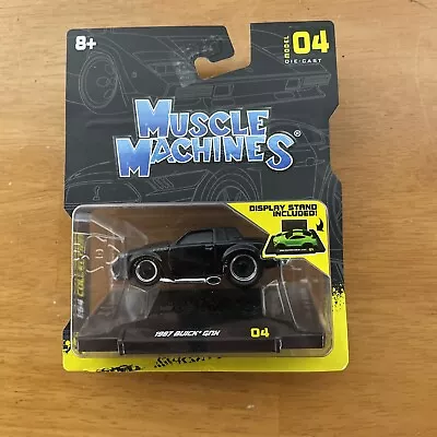 1/64 Muscle Machines 1987 Buick GNX Diecast Model Car Black 04 • $6.99