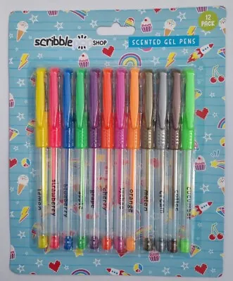 £4.49 • Buy 12 Scented Gel Pens. Scribble Pop Shop. 12 Colours, 12 Scents, Kids, Fun