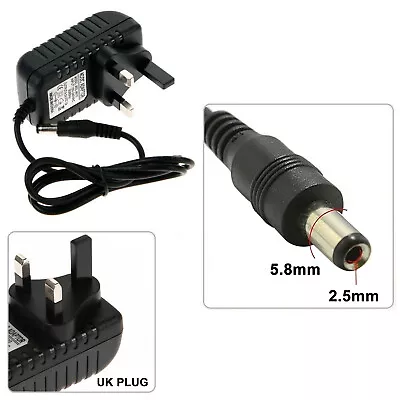 UK 5V 1A 1000mA AC/DC 100-240V AC 50/60Hz Power Supply Adapter Charger Plug 3PIN • £6.49