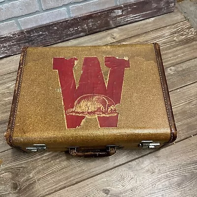 Vintage 1920s-1940s Wisconsin Badgers Madison Decal On Suitcase • $49.99