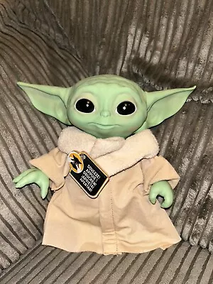 Star Wars The Child Grogu Mandalorian Soft Toy Baby Yoda Talking Plush Hasbro • £15.99