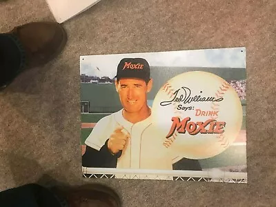  Ted Williams At The Ball Park Ted Williams Signature -  Drink Moxie  Tin Sign  • $7.50