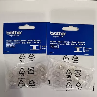 GENUINE Brother Sewing Machine Bobbins 11.5 Pkt 10 SFB  SA156  XA5539151 2 Packs • £10.99