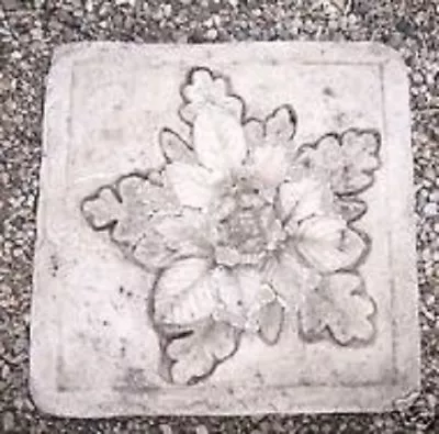 Flower Tuscan Tile Mold Plaster Concrete Reusable Mould 10  X 10  X 1/2  • $29.95