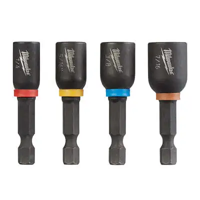 Milwaukee 49-66-4562 1-7/8  SHOCKWAVE Impact Duty Magnetic Nut Driver - 4 PC • $12.99