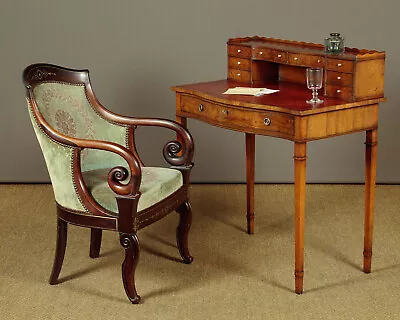 Small Yew Wood Writing Desk C.1930 • £565