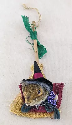 X26f Squirrel Witch Broom Display Taxidermy Oddities Curiosities Wall Decor • $69.99