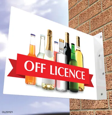 £49.95 • Buy Off Licence Shop Sign Double Sided Projecting Wall Sign Hanging Sign  Customised
