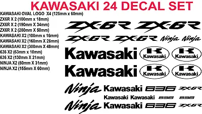 £10.99 • Buy 24 X Motorcycle   Style Decals Stickers Non Oem Zzr Zxr10 Zx9r Zx6r Ninja Er..  
