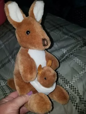 Kangaroo Mama  And Baby Roo Plush Medium  • $12