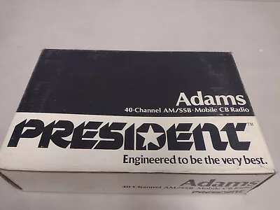 Vintage President Adams 40 Channel AM/SSB Mobile CB Radio - New Open Box • $799.99