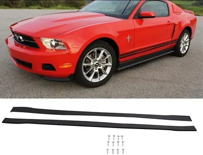 Fits 10-14 Ford Mustang V6 V8 GT Boss 302 Side Skirts Rocker Panel Extensions • $89.99