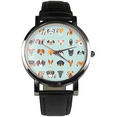 Dog Lover Design Wristwatch. Black Or Brown Strap • £20