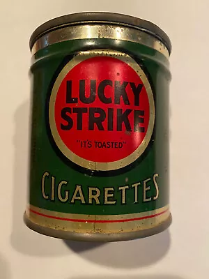 Vintage Lucky Strike Cigarettes Round 50 Tin    EMPTY • $40