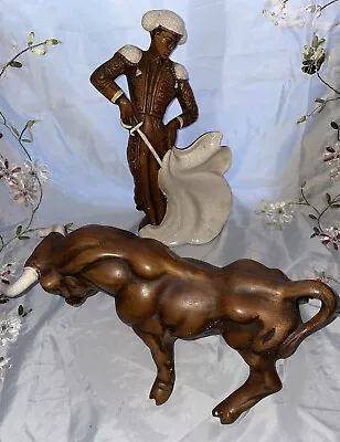 Treasure Craft Matador And Bull. Amazing Statues! • $55