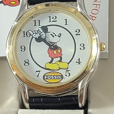 Mickey Mouse Fossil Disney Wrist Watch #135/2000 42nd St Times Sq Disney Store • $111.99