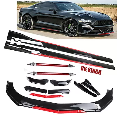 For Ford Mustang Front Bumper Lip Splitter Spoiler 86.6Side Skirt Body Kit • $99.99