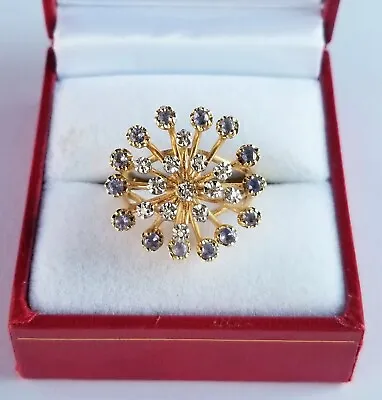 New Laura Ramsey 14k Yellow Gold Tanzanite & Diamond Snowflake Ring • $749.99