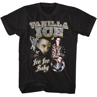 Vanilla Ice 90's Hip Hop Rapper Ice Ice Baby Collage Men's T Shirt Concert Merch • $25.50