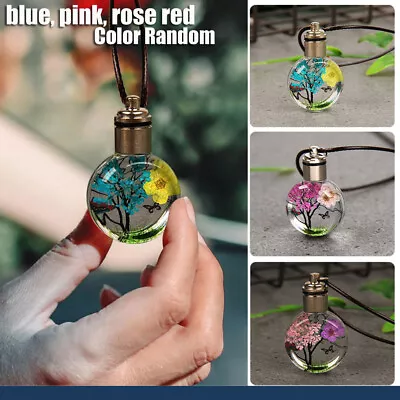 Car Interior Decor Necklace Accessories Luminous Glass Dried Flower Butterfly • $2.29