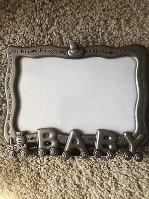 MALDEN Pewter 4x6 Picture Frame BABY Cutie Pie Snuggle Bug Sweet Little Angel • $6.99