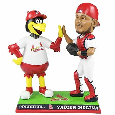 $349.99 • Buy Yadier Molina And Fredbird St. Louis Cardinals High Five Mascot Bobblehead MLB