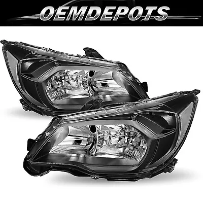 Halogen Black Clear Headlights For 2014 2015 2016 Subaru SJ Forester Pair • $139.99