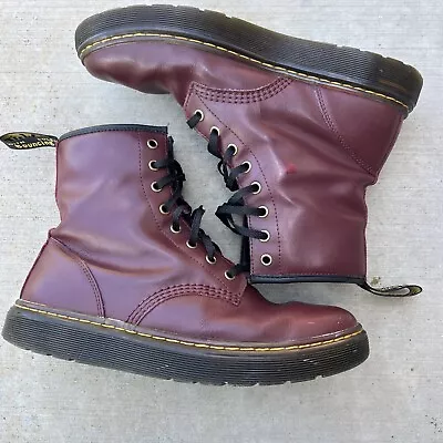 Doc Dr. Martens Boots Womens Size 10 Luana Cherry Red Leather Combat Boots • $59.99