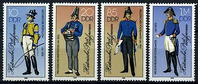 East Germany DDR 1986 SG#E2707A-E2710A Postal Uniforms MNH Set P14 #E32899 • $2.11