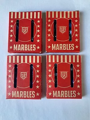 120 Vintage Marbles 1950's Original Box With Stars & Stripes Made In U.S.A. • $38