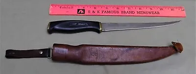 Normark (Fiskars) Finland Made 11 3/4  Filet Knife W/Sheath 1967 • $49.95