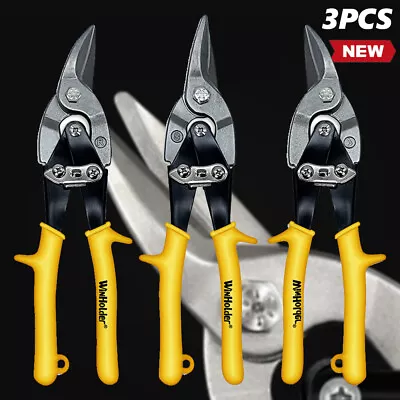 3Pcs Ergonomical Aviation Tin Snips Cut Sheet Metal Cutters Shears Scissors US • $25.99