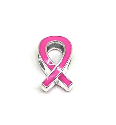 Cancer Awareness Charm Pink Ribbon Genuine 💜 925 Sterling Silver Gift • £14