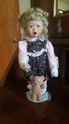 Edwin M. Knowles Porcelain Doll  Boo Bear And Me   ~ • $9.69