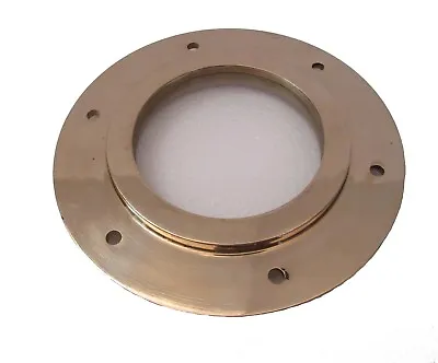 Marine BRASS PORT HOLE / Window / Porthole - 4 INCHES - TOUGHENED GLASS (5225) • $39.99