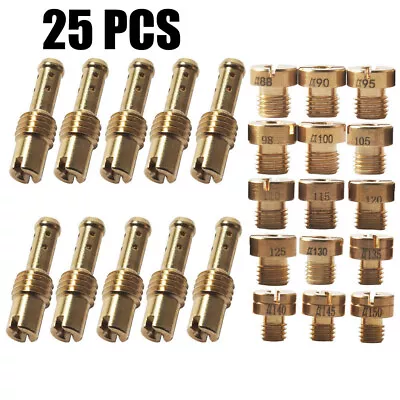 25pcs Brass Carburetor Main Jet Kit For Mikuni VM22 VM24125/150/200/250/ ATV US • $10.49