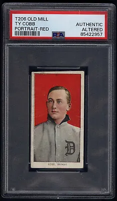 1909 T206 Old Mill Ty Cobb Red Background PSA Authentic • $4500