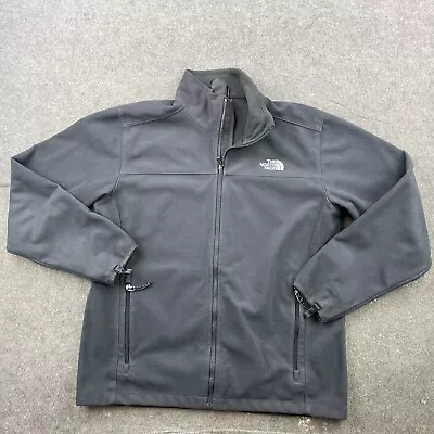 The North Face Jacket Mens Large Gray Fleece Full Zip Hiking Outdoors * • $24.95