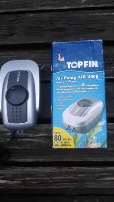 Top Fin Air Pump Air 4000 Used Tested 80 Gallon Aquarium • $14.45