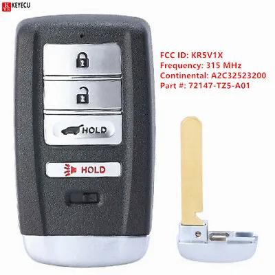 FOR 2014-2018 ACURA MDX RDX SMART KEY KEYLESS REMOTE KEY FOB / KR5V1X Driver 1 • $27.77