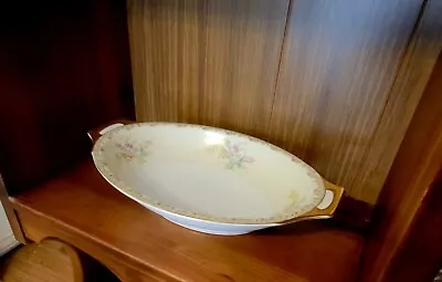 Vintage Meito China Handpainted BURBANK Double Handle Bowl Veggie Floral Japan • $27