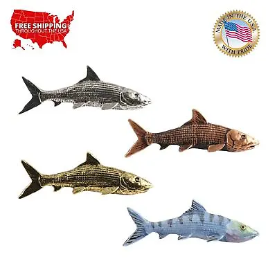 Pewter Bonefish Fishing Lapel Pin Or Refrigerator Magnet Made In USA S037 • $15.99