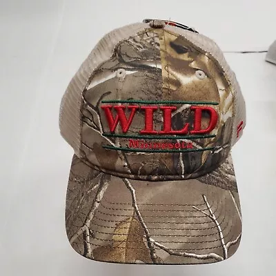 NWT Minnesota Wild NHL Fanatics Camo Adjustable Snapback Hat Cap New With Tags • $7.31