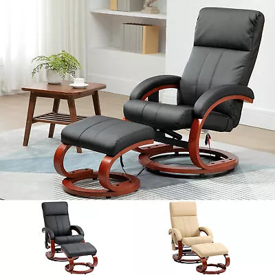 Recliner Chair With Ottoman Faux Leather Recliner W/ Vibration Point • $199.99